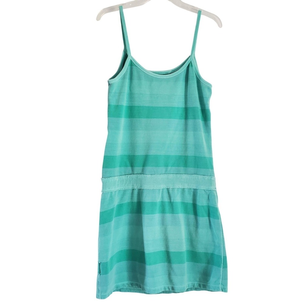 Gap Dress Women M Aqua Green Tank Sundress Drawstring French Terry Beach Vintage - Picture 5 of 8